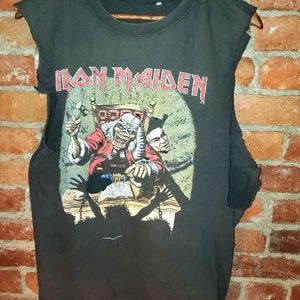 VINTAGE '90 iron maiden "deaf sentence" shirt